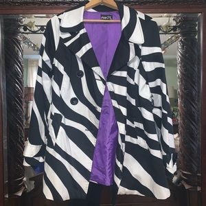 Black and white coat